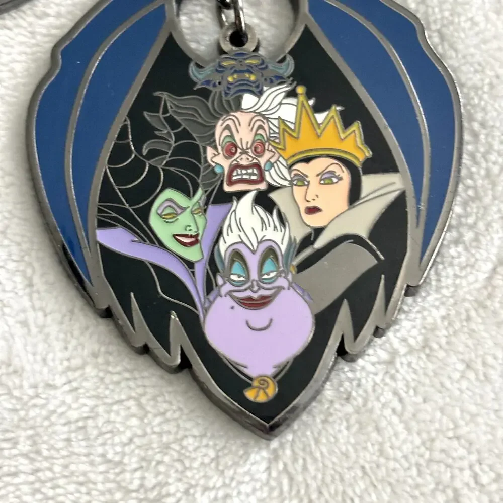 Loungefly Disney Villains Enamel Keychain Ursula Evil Queen Cruella Maleficent - Picture 2 of 7